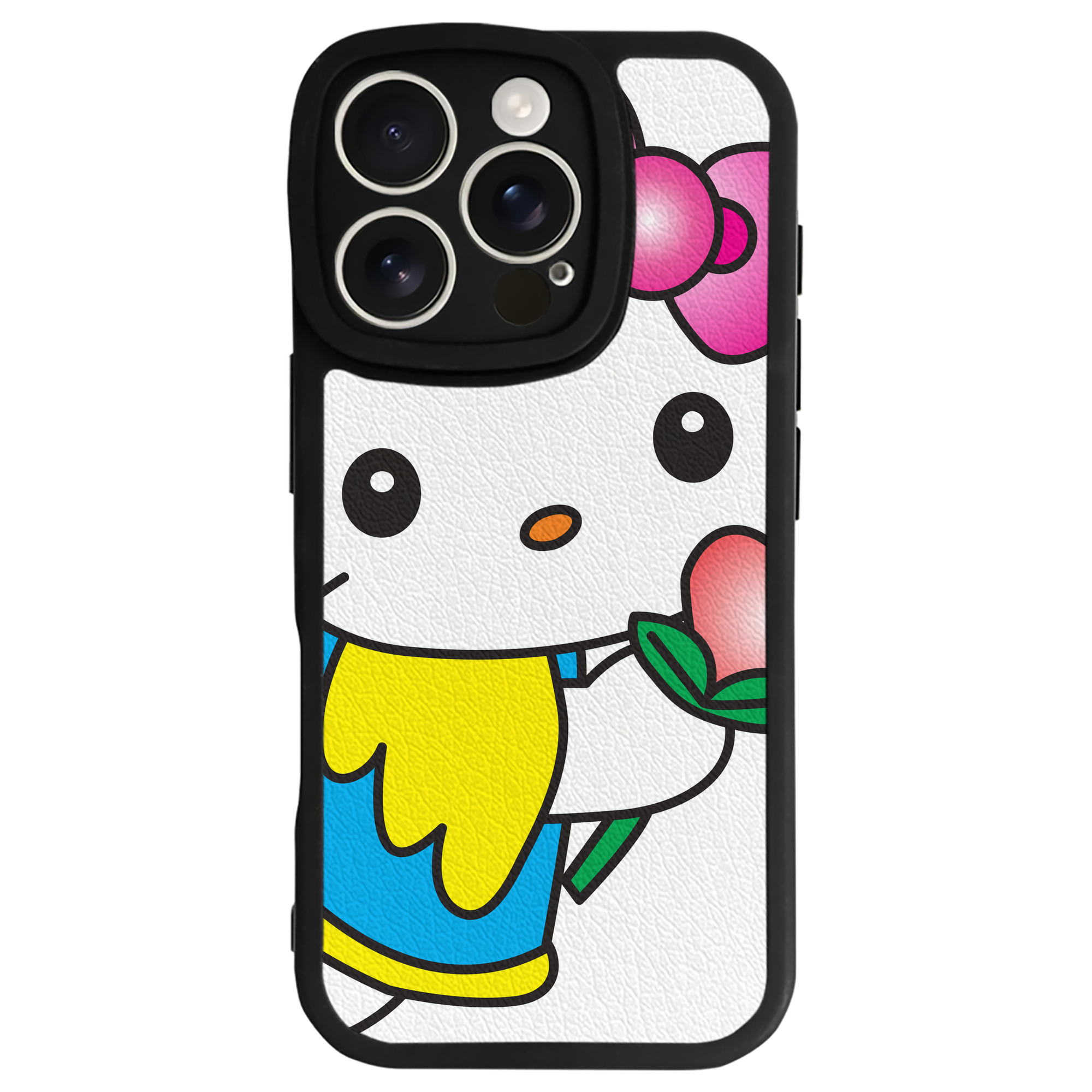 （画像用） Hello Kitty ハローキティ 【iPhone 16シリーズ対応】シリコンスマホケース（レザー調） 材質：シリコン